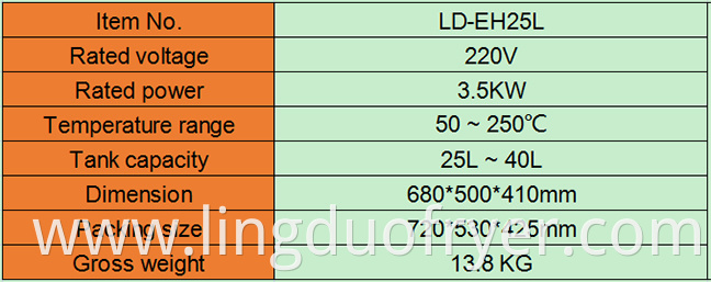 25l Electric Fryer Product Details